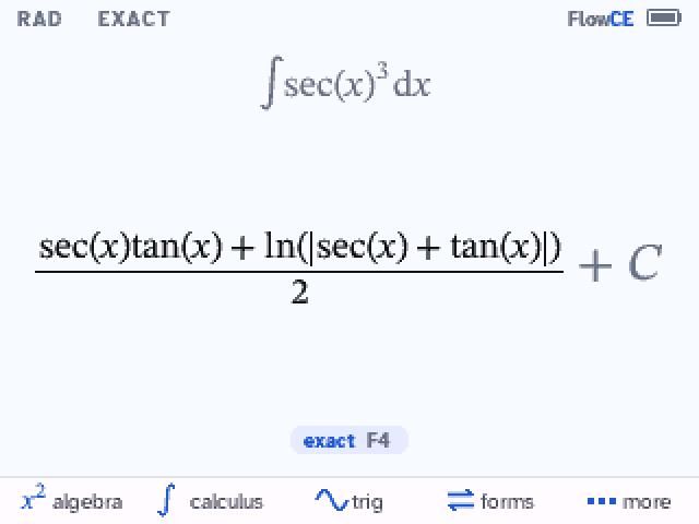 The integral of sec cubed, with + C